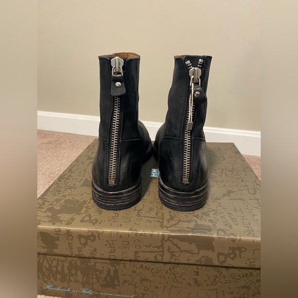 MOMA Mens Black Leather Ankle Boot - Picture 6 of 13